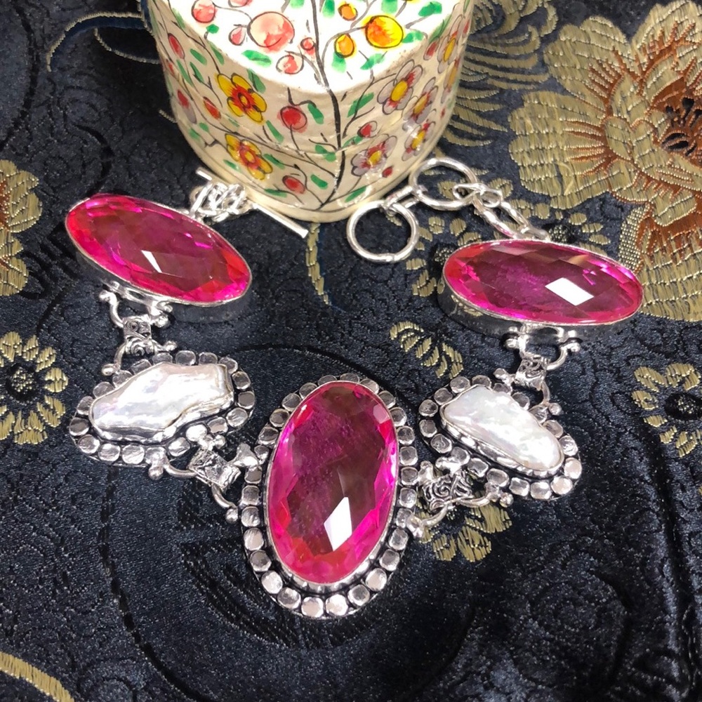 Pink Topaz Bracelet